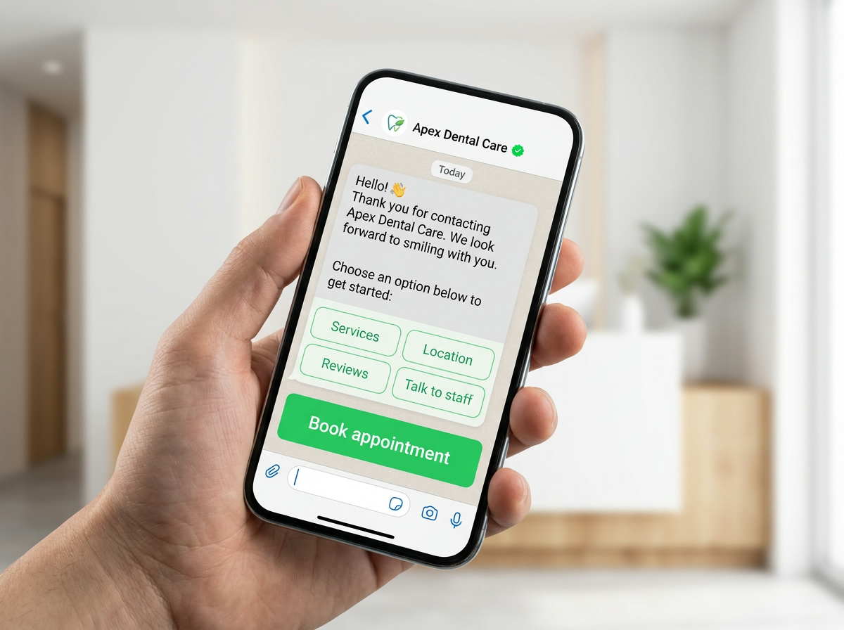 Imagine ghid: Cum transformi WhatsApp Business într-o vitrină care aduce pacienți, nu doar mesaje